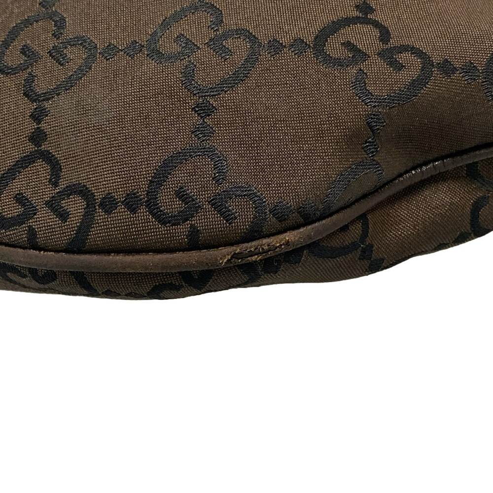 Gucci Interlocking G/GG Shoulder Bag 257292 Dark Brown Black Jacquard Leather - Picture 6 of 15